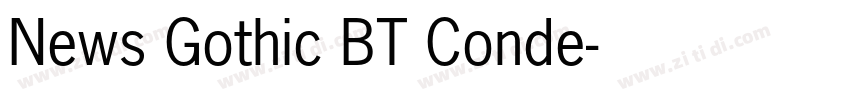 News Gothic BT Conde字体转换
